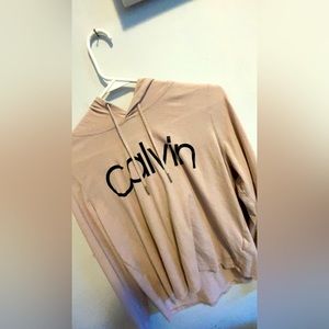 Calvin Klein women’s cropped long sleeve t-shirt , with a hood!